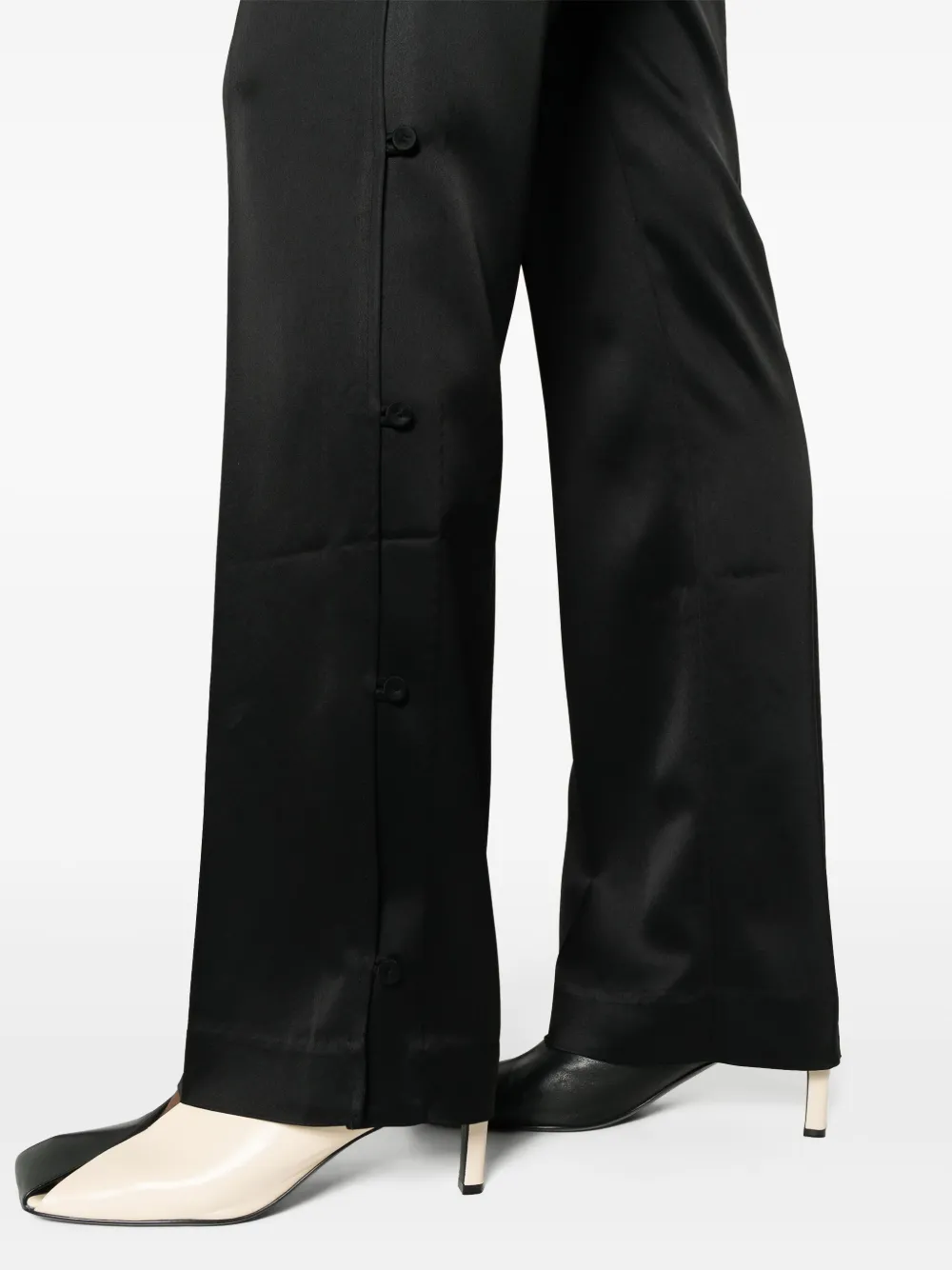 Shop Nanushka Felina Straight-leg Trousers In Black