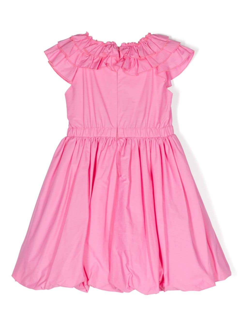 Monnalisa pleated cotton dress - Roze