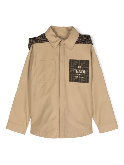 Fendi Kids sobrecamisa con monograma Zucca