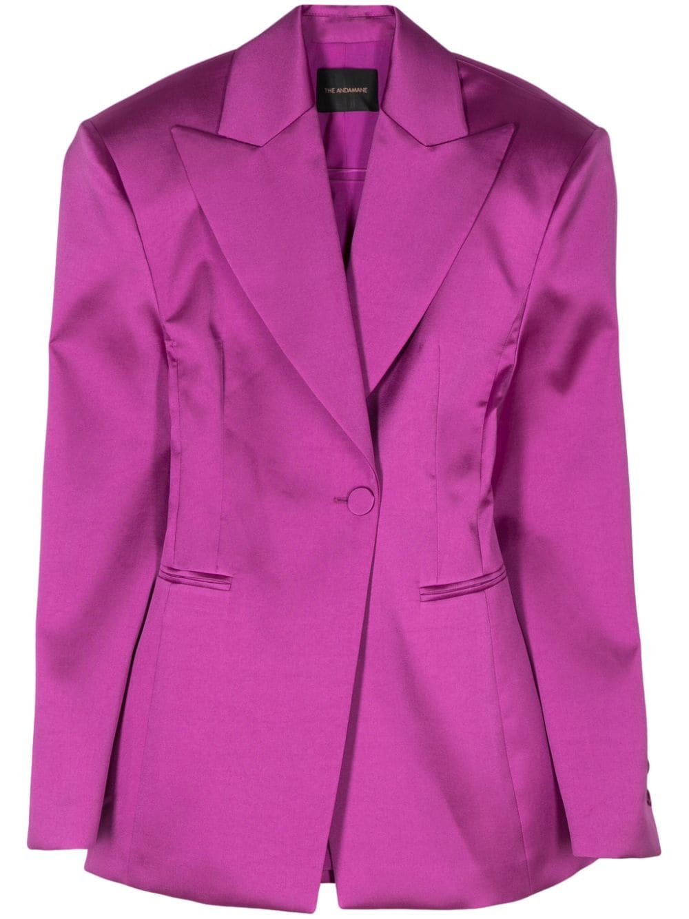 Shop The Andamane Ottavia Single-breasted Blazer In Purple