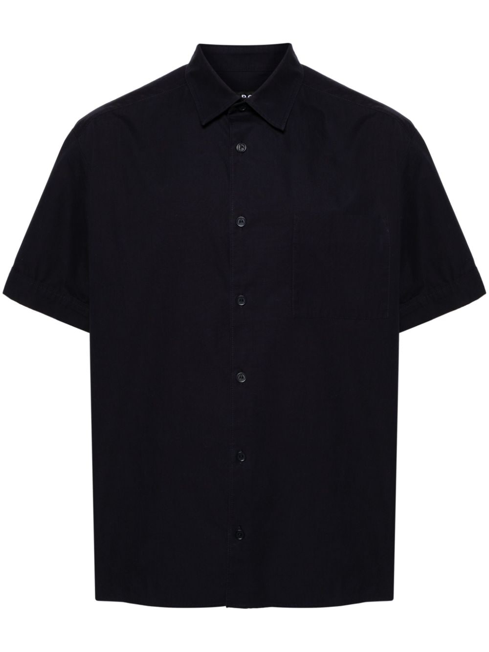 Shop Apc Button-up Cotton Shirt In Blue