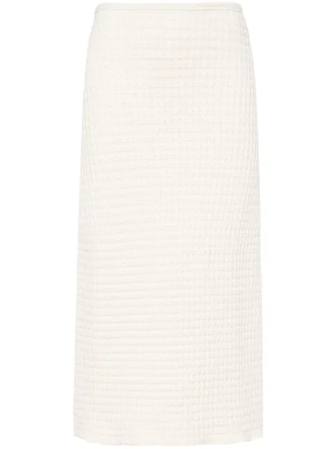 Jil Sander falda de tejido gofrado