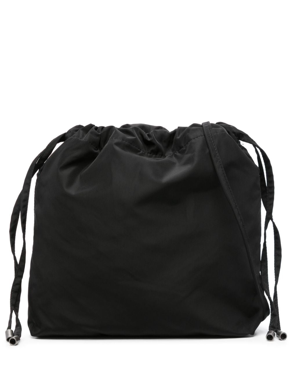 Shop Aspesi Drawstring Crossbody Bag In Black