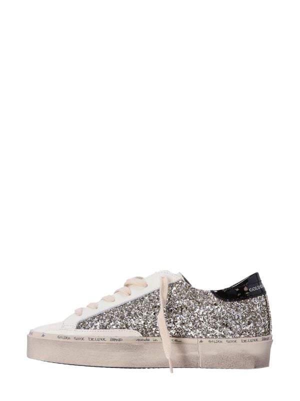 Golden goose hi star best sale silver glitter