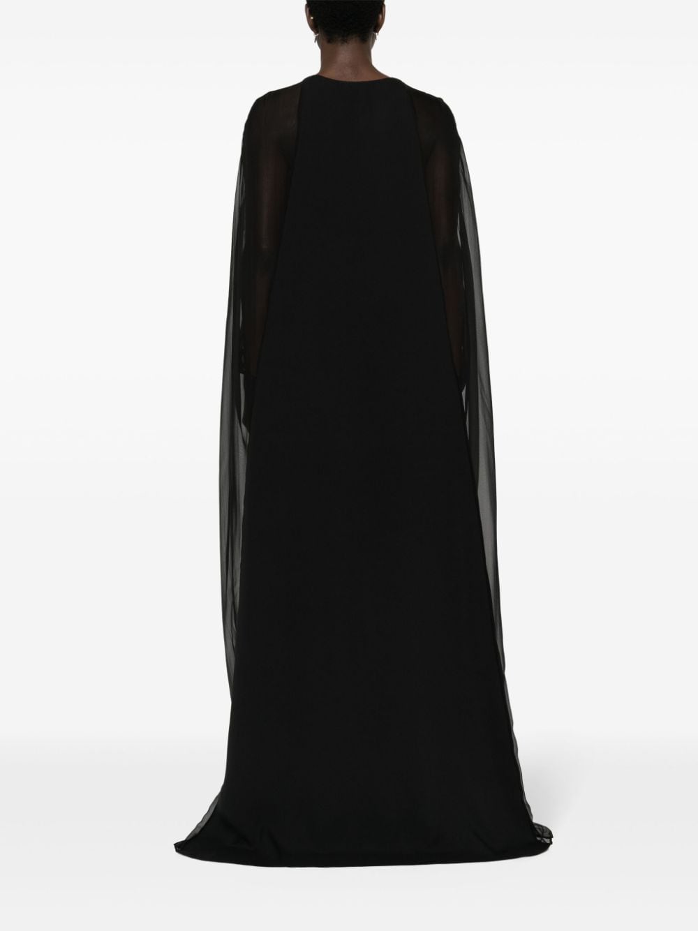 TOM FORD Maxi-jurk met doorzichtige vlakken Zwart
