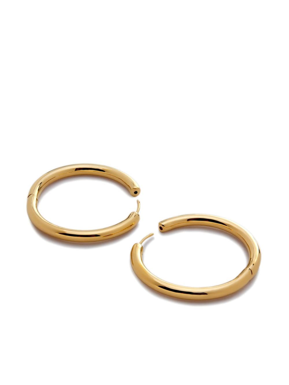 Shop Monica Vinader Essential Large Hoop Earrings In Gold