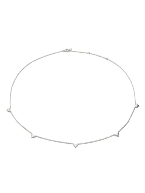 Monica Vinader collar Heart Station en plata de ley