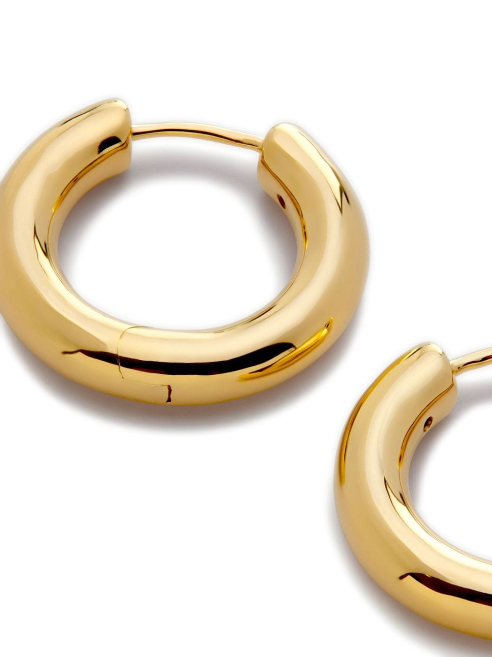 Shop Monica Vinader Essential Small Hoop Earrings In Gold