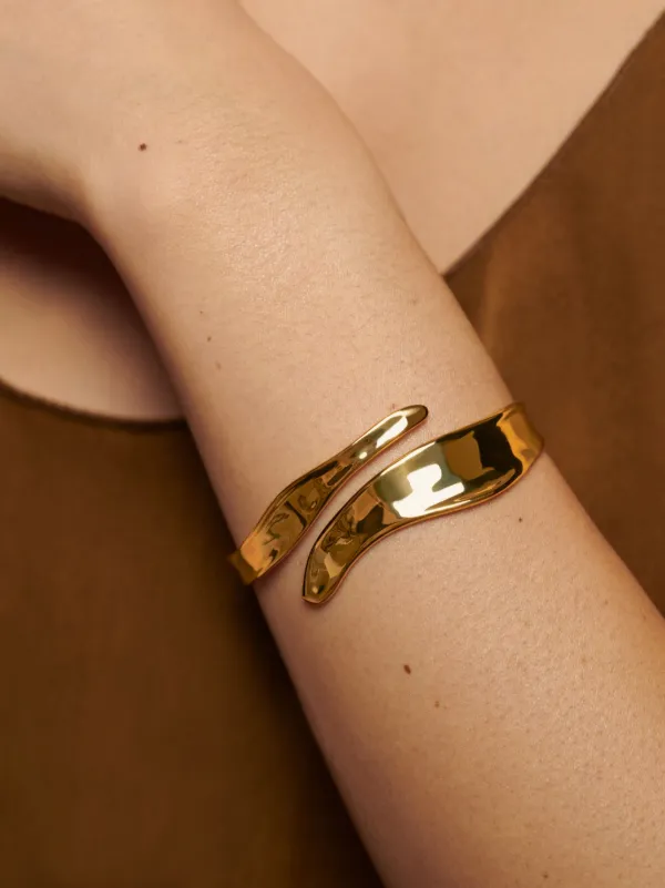 Monica Vinader Wrap Cuff Bracelet | Gold | FARFETCH