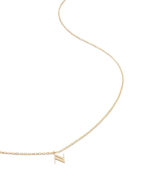 Monica Vinader 14kt yellow gold small Initial N necklace
