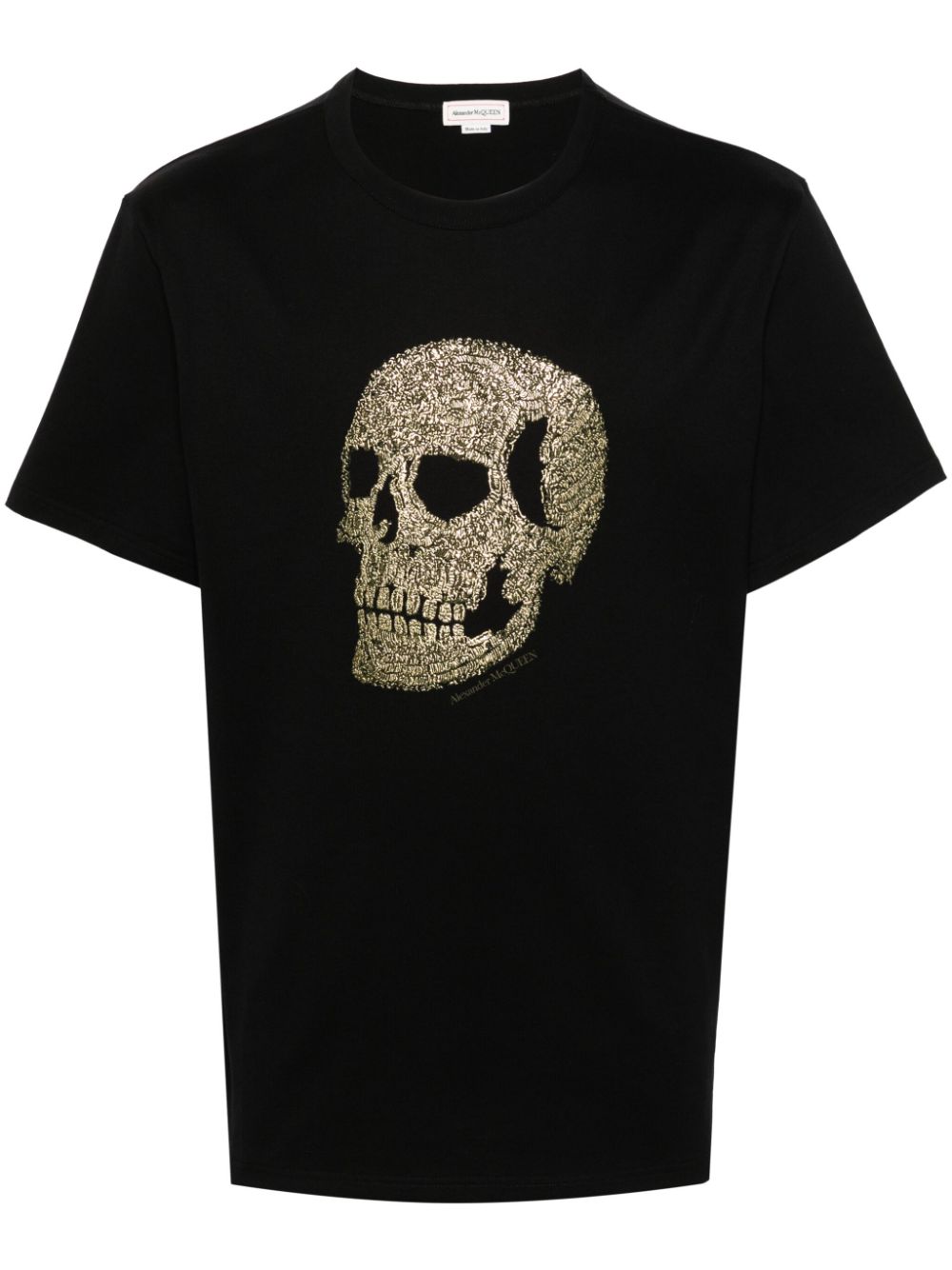 Alexander McQueen Katoenen T-shirt met doodskopprint Zwart