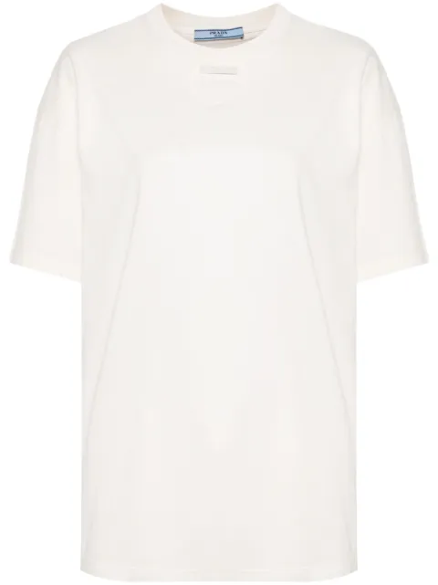 Prada playera con logo triangular bordado