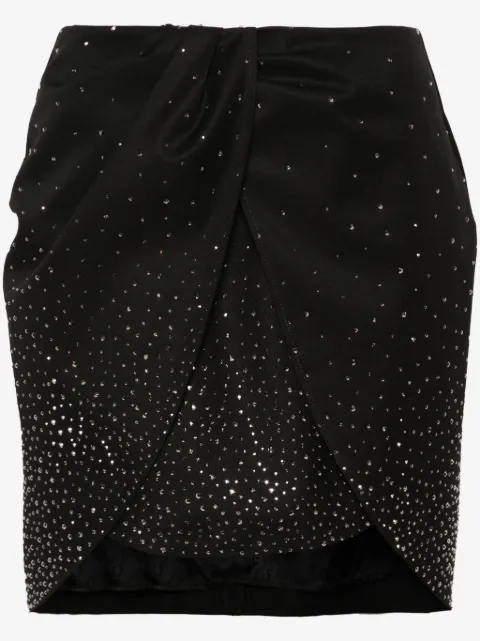 Off-White crystal-embellished mini skirt