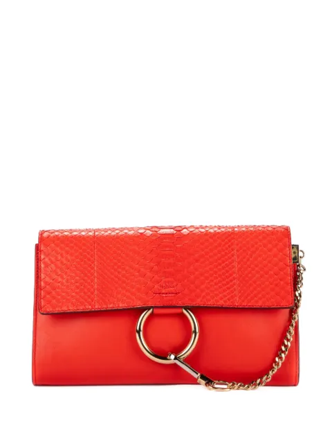 Chloé Vintage Faye snakeskin-leather clutch