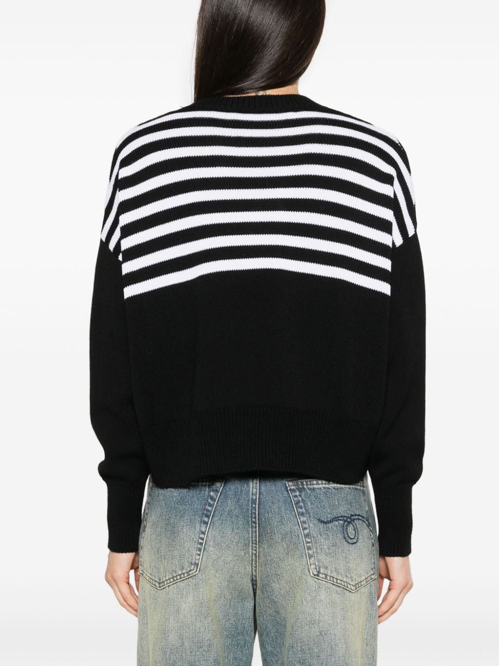 Shop Givenchy 4g-embroidered Cropped Jumper In 黑色