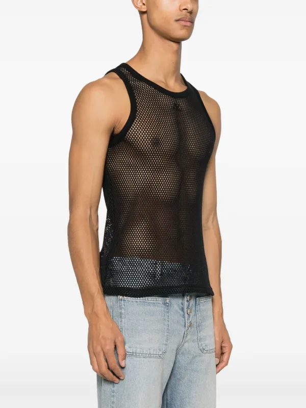 トップス Courreges Black mesh foodie XS Courreges Black mesh foodie XS Courrèges Black mesh tank top