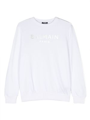 Balmain french terry discount metallic logo sweatshirt