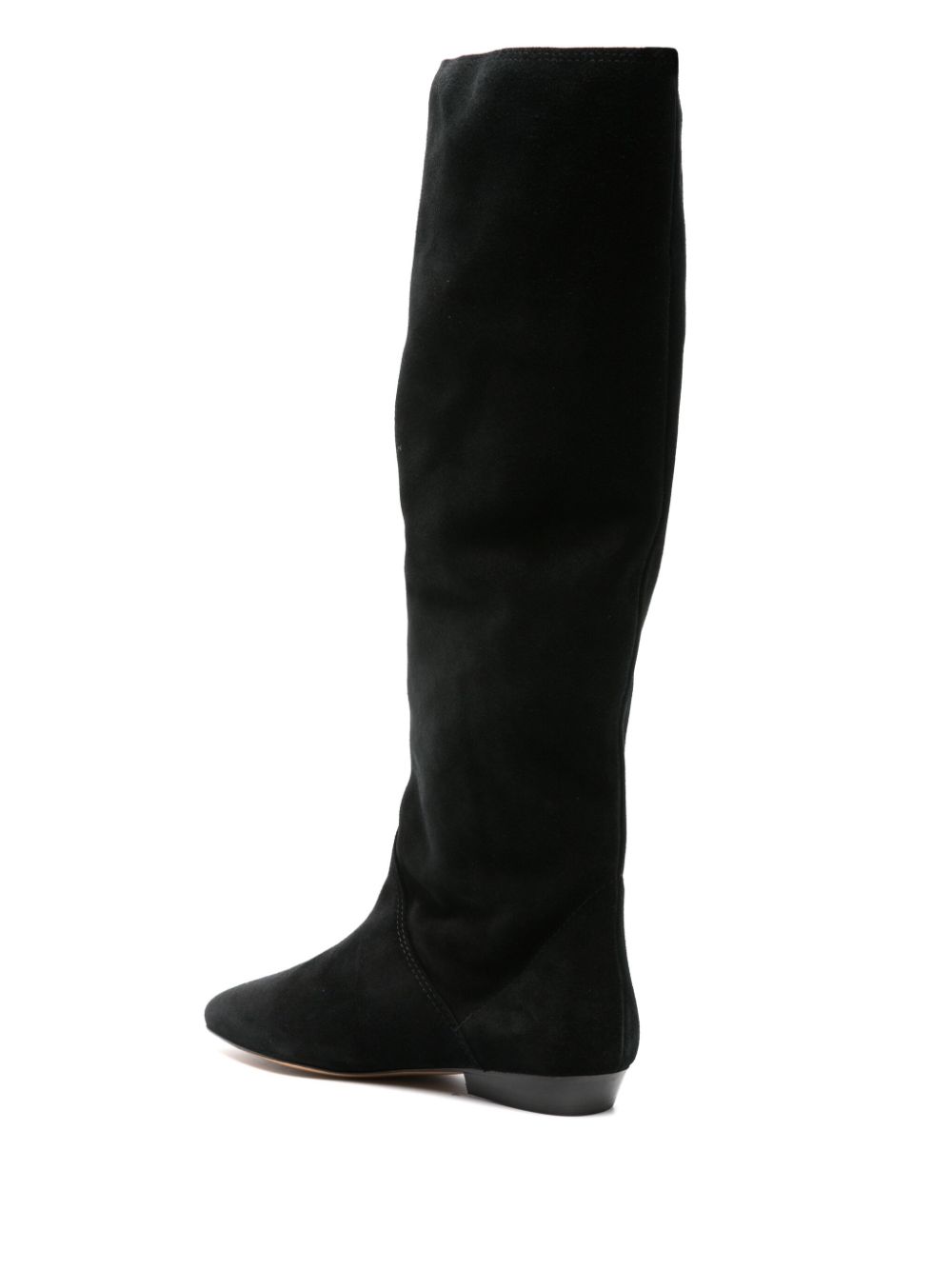 Shop Isabel Marant Sayla Suede Boots In Black