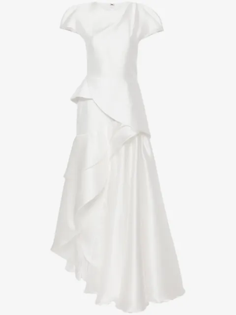 Gaby Charbachy  asymmetric satin skirt set