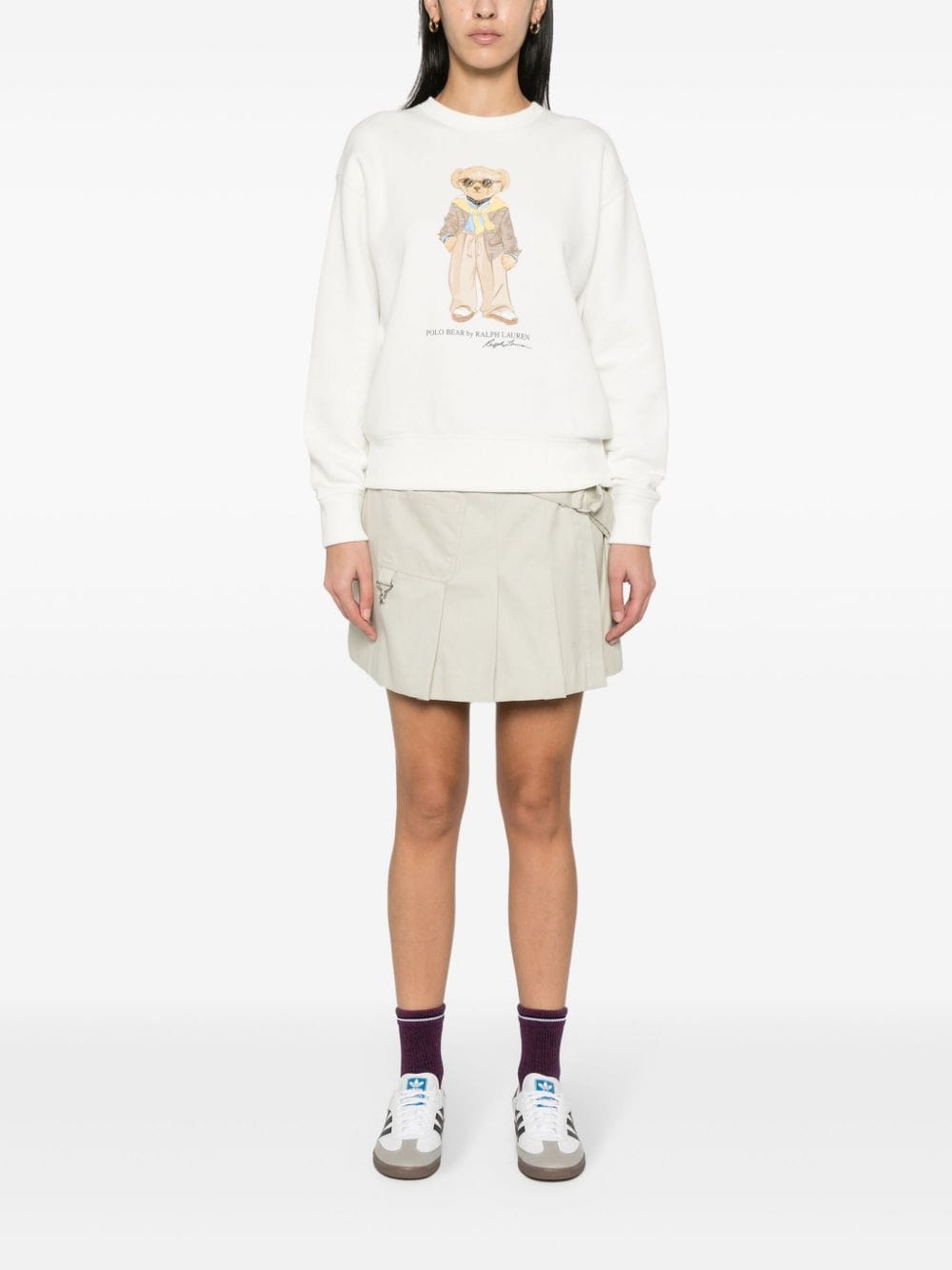 Shop Polo Ralph Lauren Polo Bear-print Sweatshirt In White