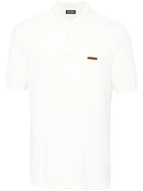 Zegna piqué cotton polo shirt