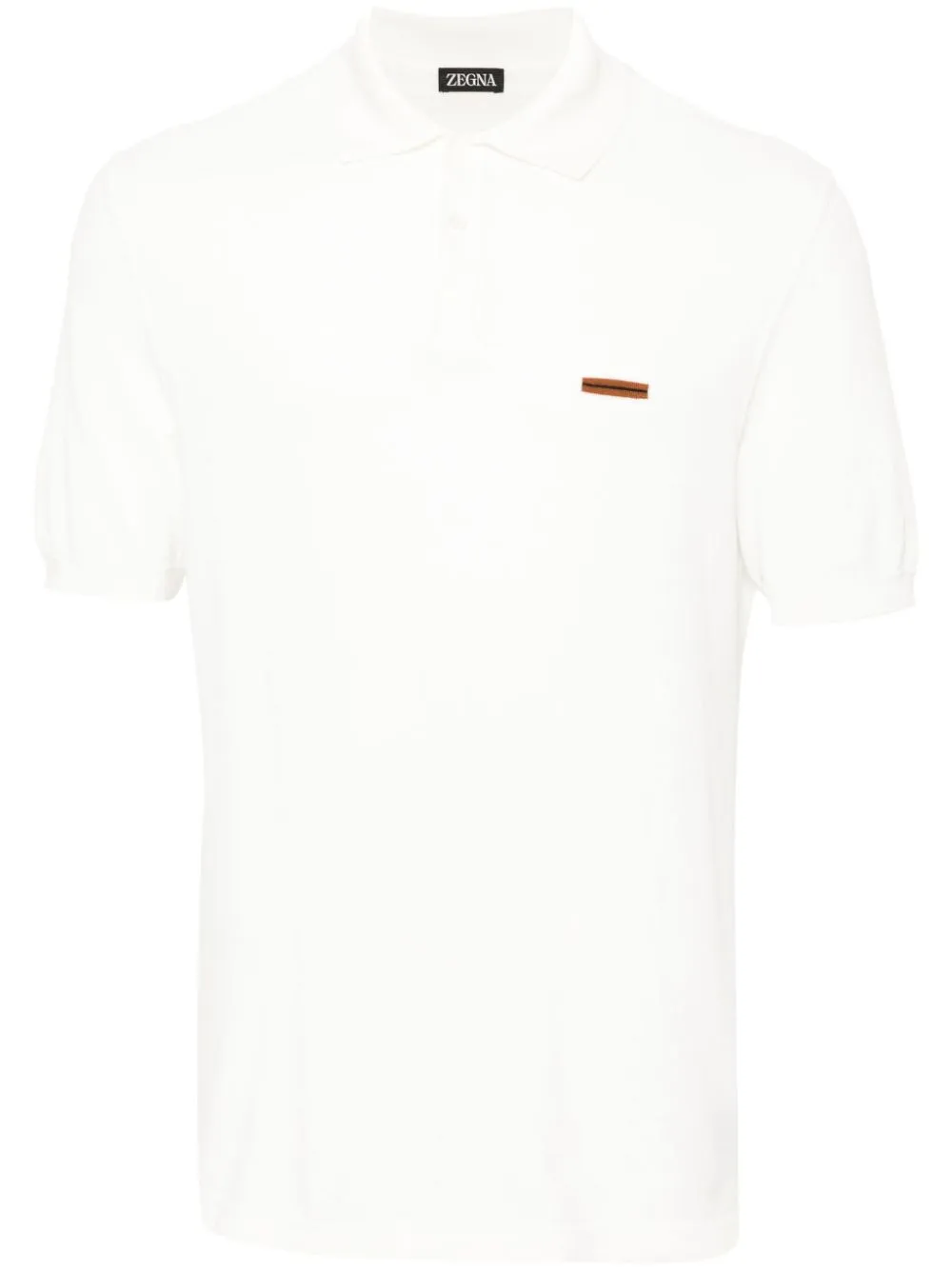 Shop Zegna Piqué Cotton Polo Shirt In White