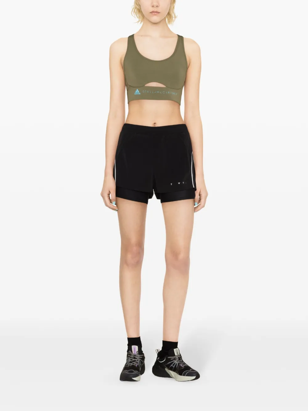 adidas by Stella McCartney Tanktop met logoprint - Groen