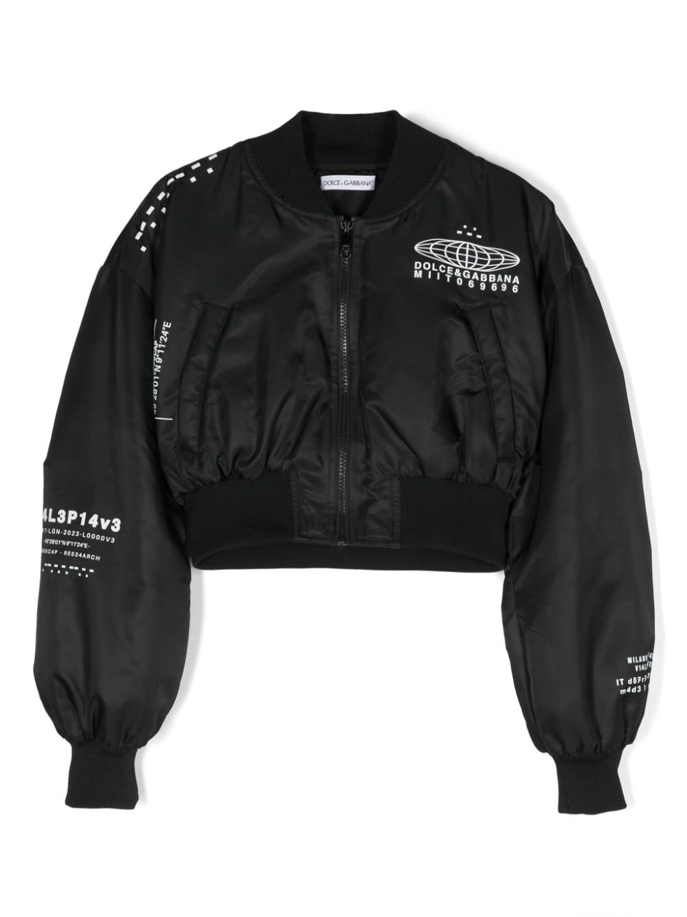 Dolce & Gabbana Dgvib3 Logo-print Bomber Jacket In Black