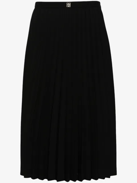Givenchy 4G-plaque pleated midi skirt
