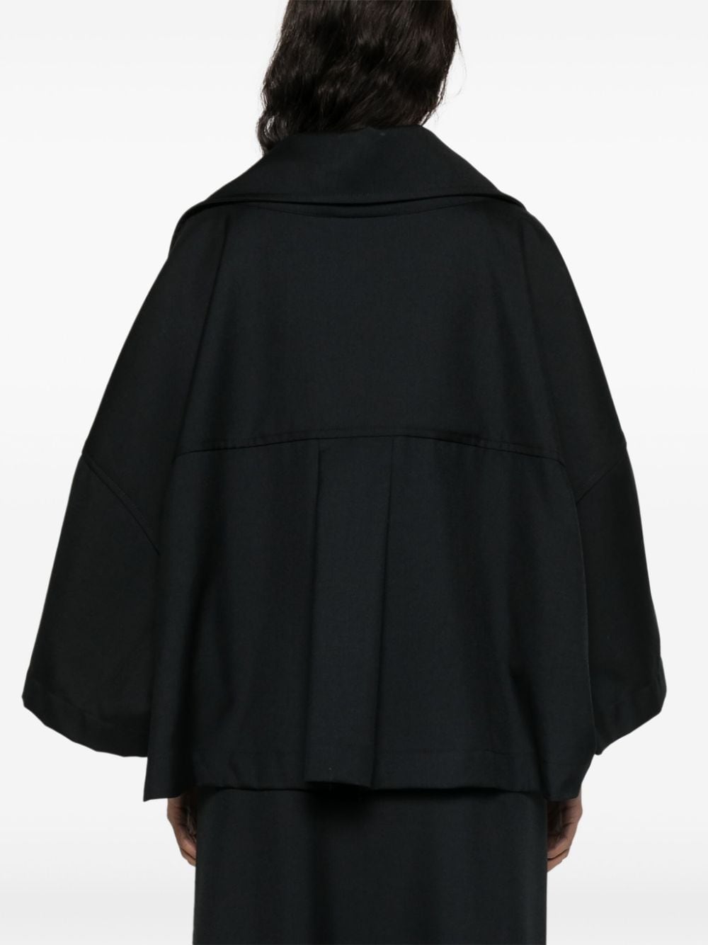 Shop Viktor & Rolf Extreme Gabardine Shirt Jacket In 黑色