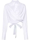 Viktor & Rolf cropped wrap shirt - White