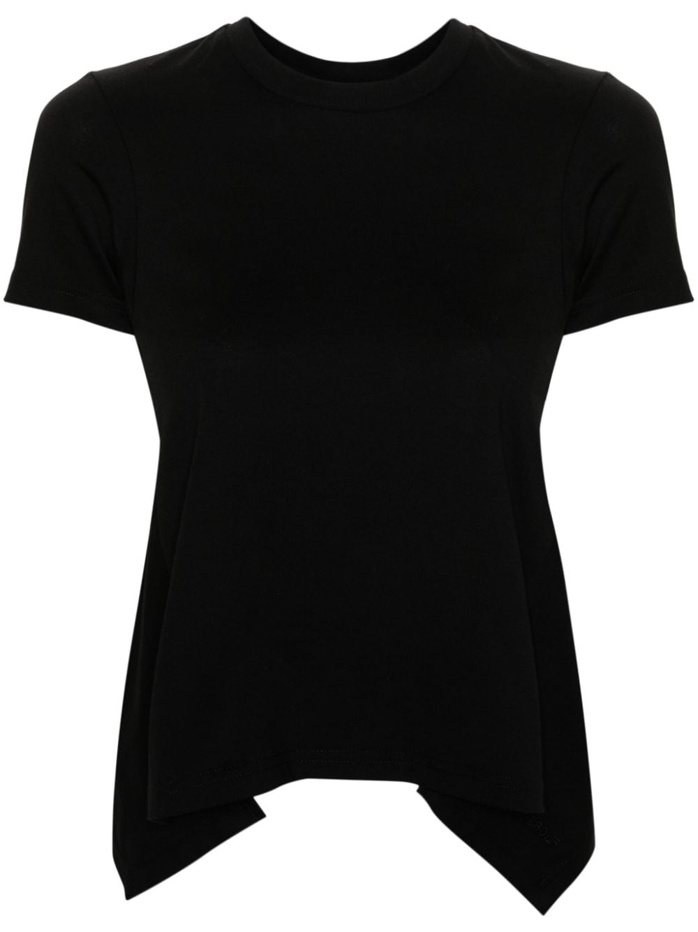 Viktor & Rolf Volant Asymmetric T-shirt In 黑色