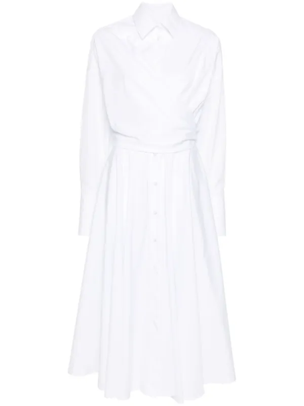 white button down maxi dress