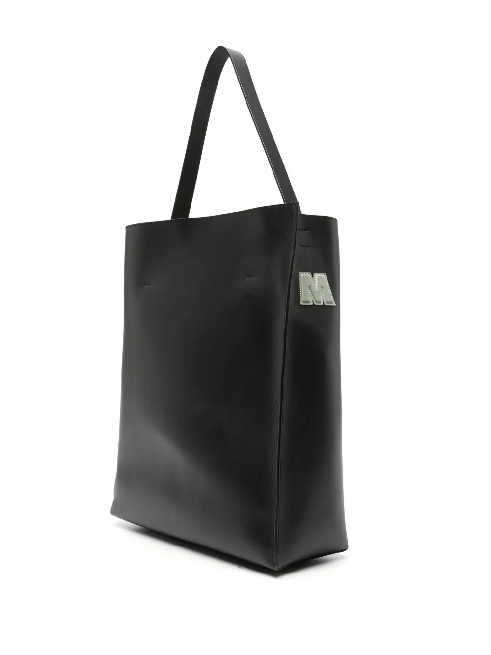 Marni Museo leren shopper Zwart