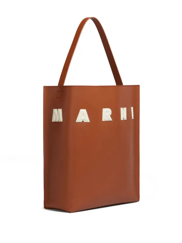 Marni Museo レザーハンドバッグ | ブラウン | FARFETCH JP