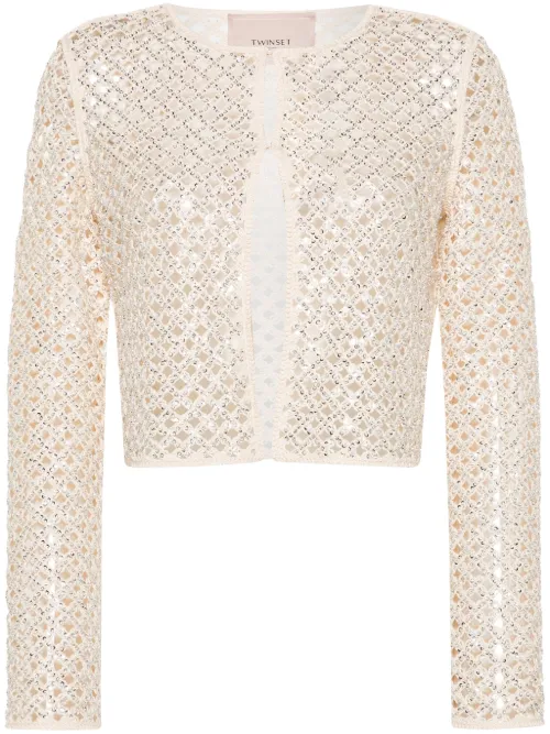 Cardigan à détails de perles - TWINSET - Modalova