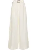 TWINSET belted wide-leg trousers - Neutrals