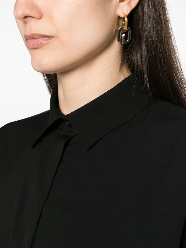The Row Elada classic-collar Shirt | Black | FARFETCH