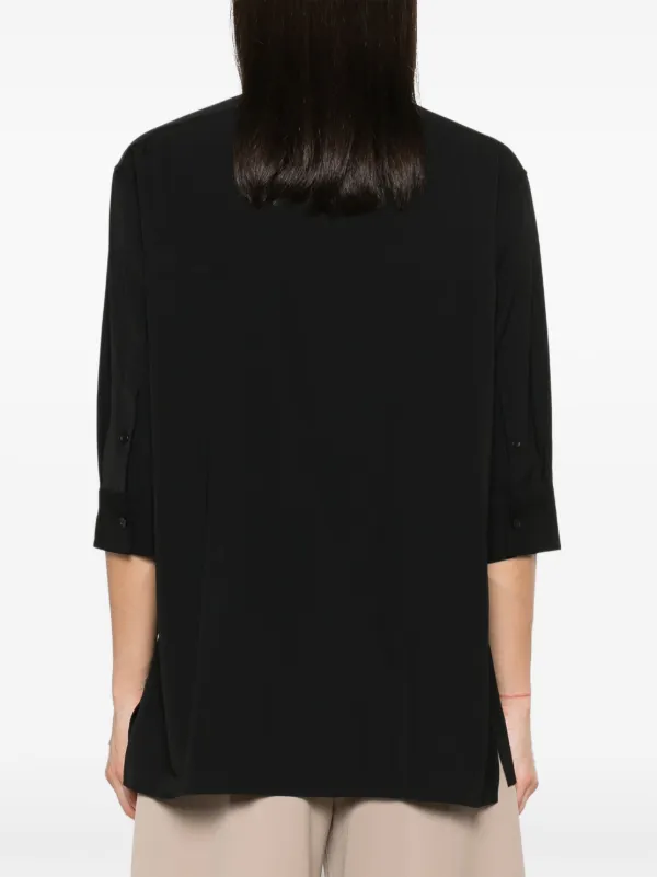 The Row Elada classic-collar Shirt | Black | FARFETCH