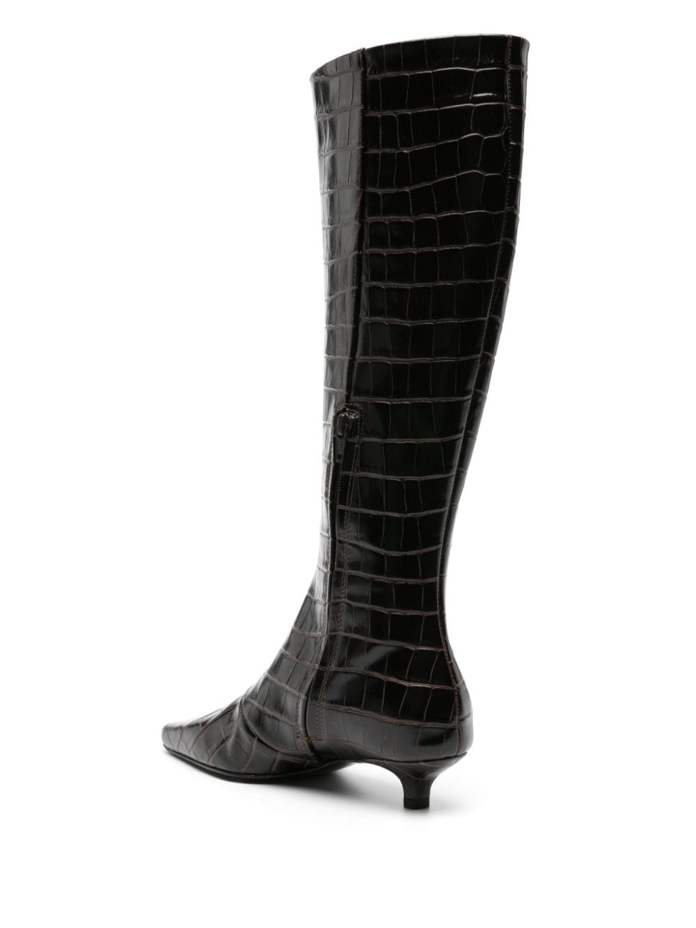 Shop Totême The Slim 35mm Knee-high Boots In Brown