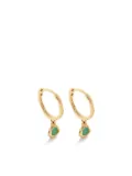 Monica Vinader 14kt yellow gold Siren emerald earrings