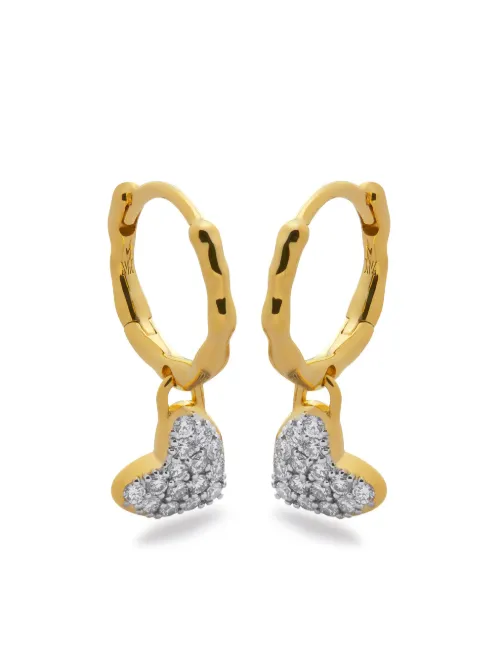 Créoles à pendentif cœur - Monica Vinader - Modalova