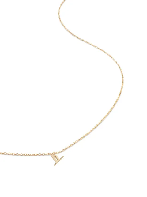 Monica Vinader 14kt yellow gold small Initial Y necklace