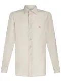 ETRO Pegaso-embroidered mélange-effect shirt - Neutrals