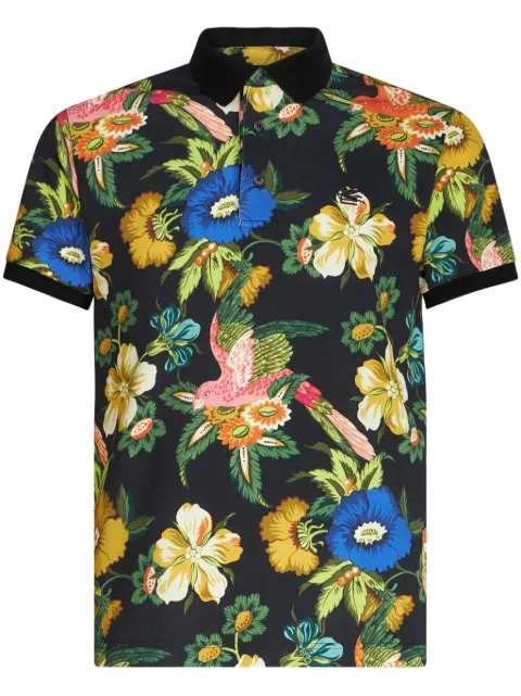 ETRO playera tipo polo con estampado floral