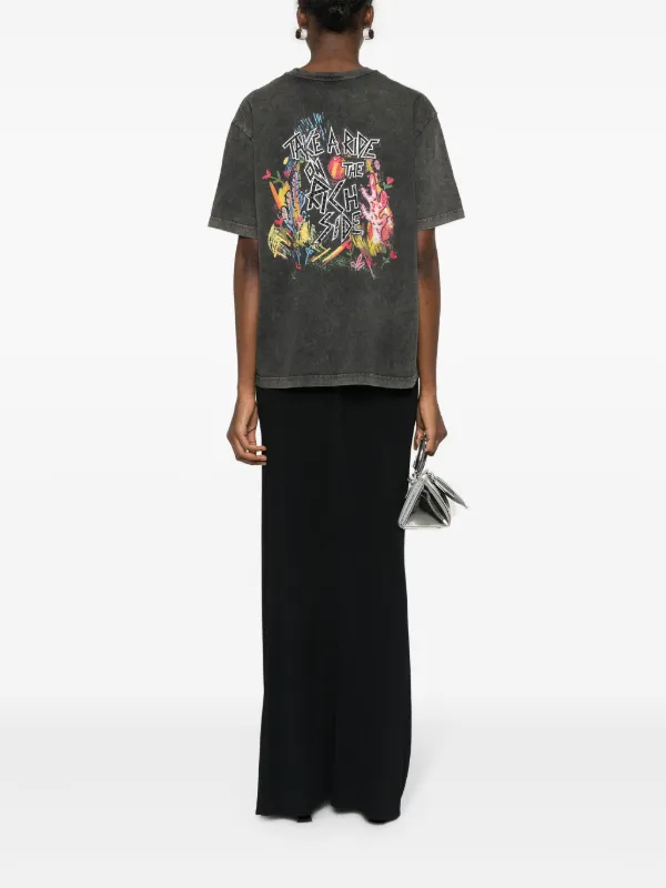 Tシャツ・カットソー ALESSANDRA RICH Maglia Alessandra Rich crystal-embellished graphic-print T-shirt