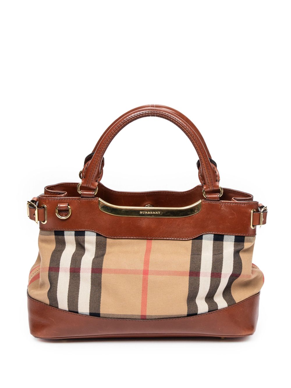 Pre-owned Burberry Small Hepburn Handbag In Brown