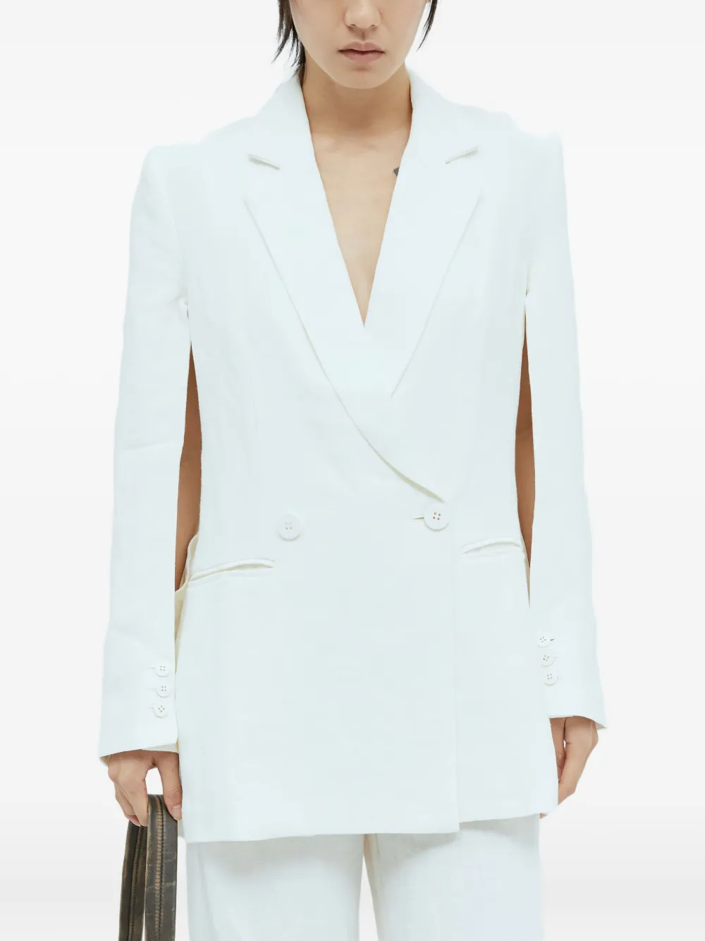 St. Agni Linnen blazer Wit