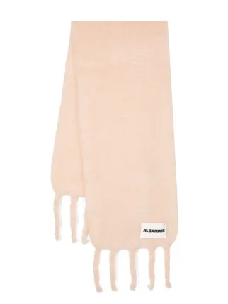 Jil Sander ブラッシュド モヘアブレンド マフラー | ピンク