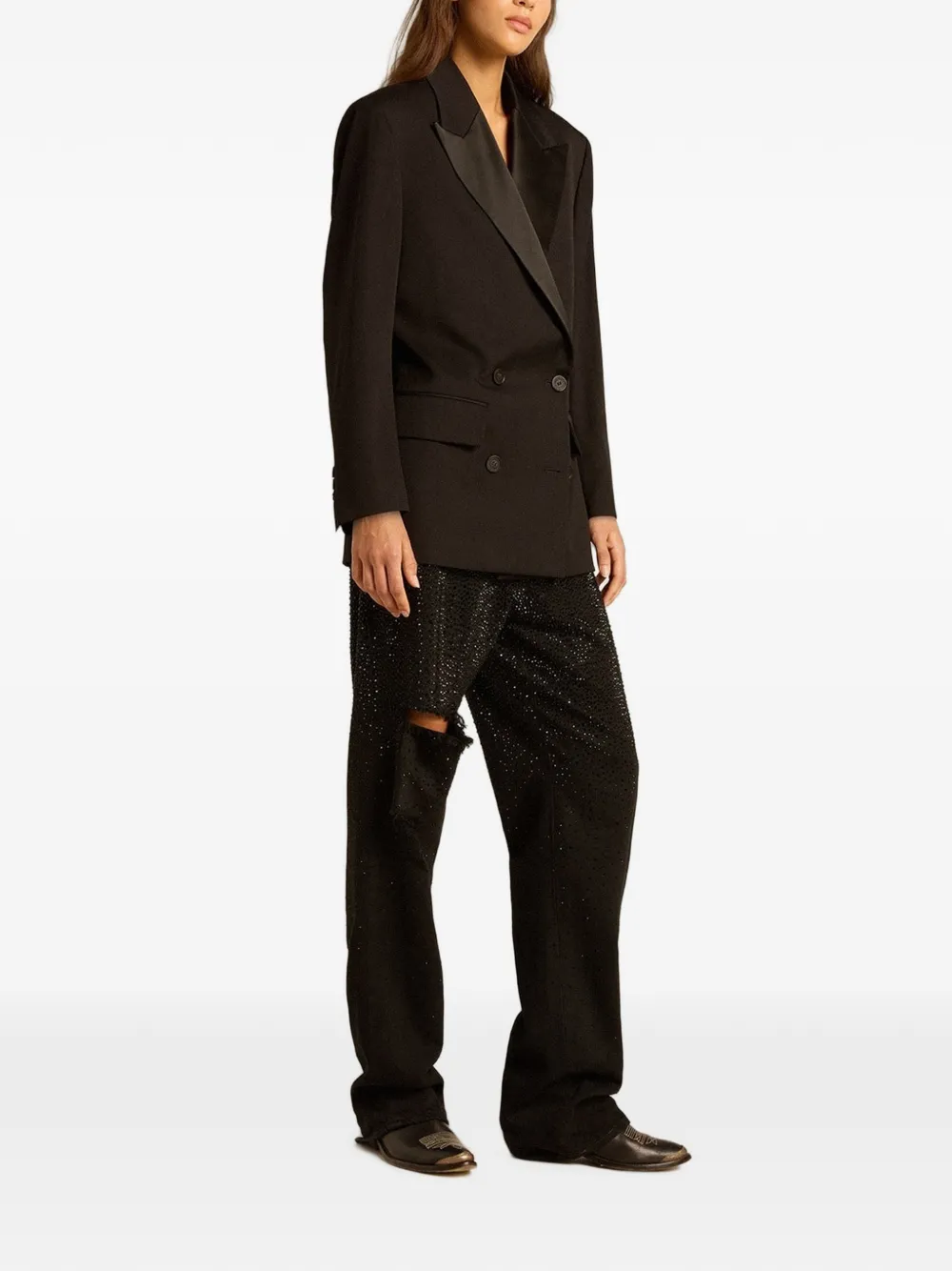 Golden Goose Blazer met dubbele rij knopen Zwart
